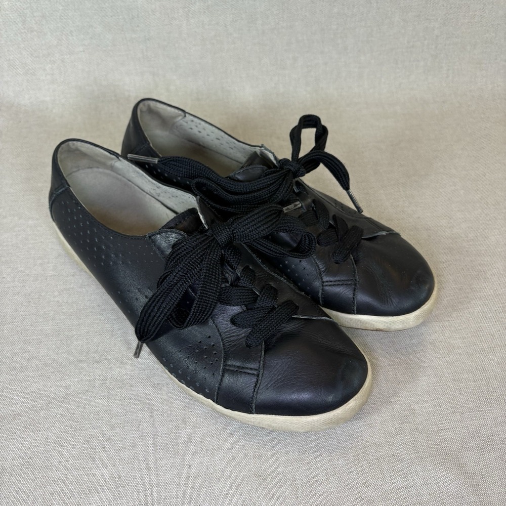 Dansko Shoes Womens Lace Tie‎ Size 39 Orli Black Leather Sneaker